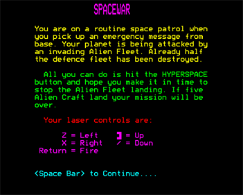 Spacewar - Screenshot - Game Title (Europe) - 640x512
