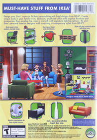 The Sims 2: IKEA Home Stuff - Box - Back (North America) - 1115x1600