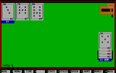 Edward O. Thorp's Real Blackjack - Screenshot - Gameplay (null) - 640x400