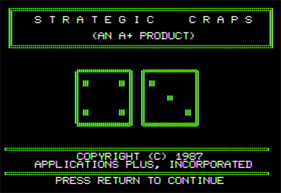 Strategic Craps - Screenshot - Game Title (null) - 560x384