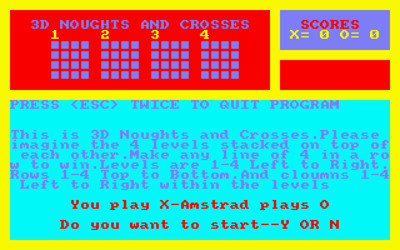 3D Noughts And Crosses 3D-OX - Screenshot - Game Select (null) - 960x600