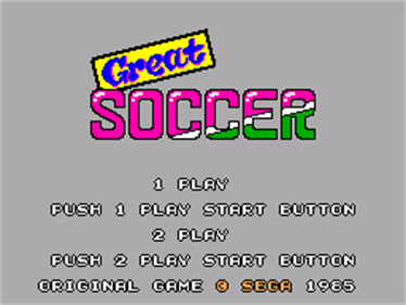 Great Soccer: The Sega Card - Screenshot - Game Title (Europe) - 256x192