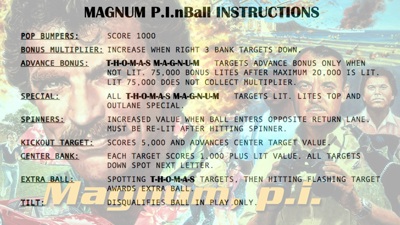 Magnum P.I.nBall - Arcade - Controls Information (null) - 1280x720