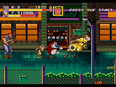 Ren and Stimpy in Streets of Rage 2 - Screenshot - Gameplay (World) - 320x240