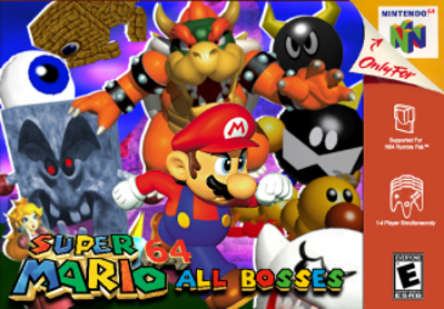 Super Mario 64: All Bosses - Fanart - Box - Front (North America) - 320x223