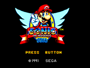 Mario in Sonic The Hedgehog - Screenshot - Game Title (null) - 256x192