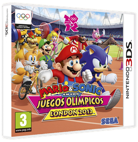 Mario & Sonic at the London 2012 Olympic Games - Box - 3D (Spain) - 860x884