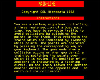Main Line - Screenshot - Game Title (null) - 640x512