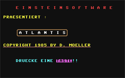 Atlantis (Tronic Verlag)  - Screenshot - Game Title (null) - 320x200