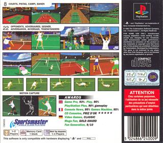 Sampras Extreme Tennis - Box - Back (Europe) - 1628x1430