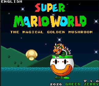 Super Mario World: The Magical Golden Mushroom - Screenshot - Game Title (World) - 828x720
