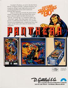 Panthera - Advertisement Flyer - Back (North America) - 850x1099