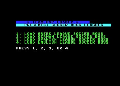GSP Soccer Boss - Screenshot - Game Select (null) - 661x474