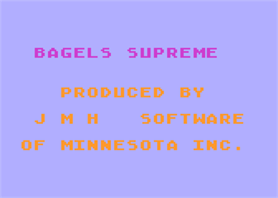 Bagels Supreme - Screenshot - Game Title (null) - 336x240