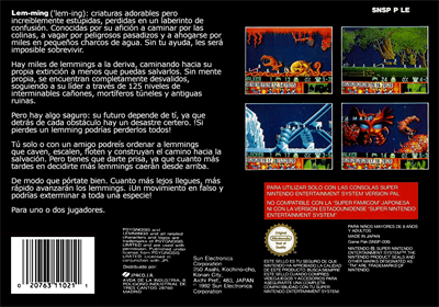 Lemmings - Box - Back (Spain) - 2103x1476