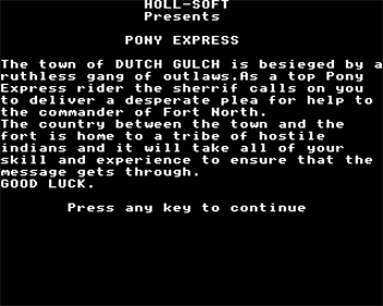 Pony Express - Screenshot - Game Title (null) - 640x512