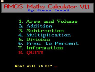 AMOS Maths Calculator - Screenshot - Game Title (null) - 656x498