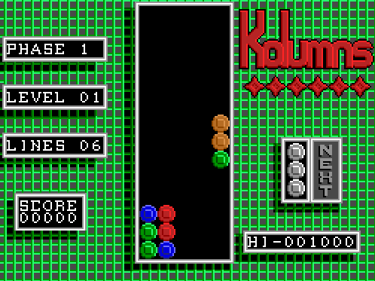 Kolumns - Screenshot - Gameplay (Europe) - 498x373