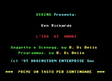 Ken Richards: L'Ira di Anubi - Screenshot - Game Title (null) - 659x474