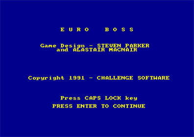 Euro Boss - Screenshot - Game Title (Europe) - 384x272
