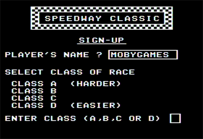 Speedway Classic - Screenshot - Game Select (null) - 560x384
