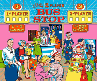 Bus Stop (Bally) - Arcade - Marquee (World) - 569x480