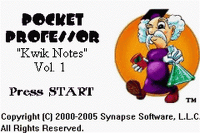 Pocket Professor: KwikNotes Volume One - Screenshot - Game Title (null) - 480x320