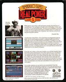 Amarillo Slim's Real Poker: 5 Card Stud - Box - Back (United States) - 648x800