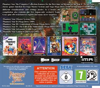 Phantasy Star Collection - Box - Back (Europe) - 1605x1406