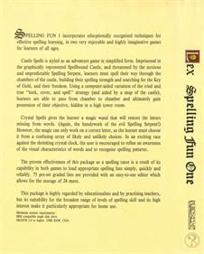 Spelling Fun One - Box - Back (Australia) - 800x994