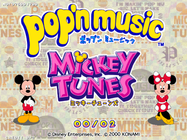 Pop'n Music Mickey Tunes - Screenshot - Game Title (null) - 512x384