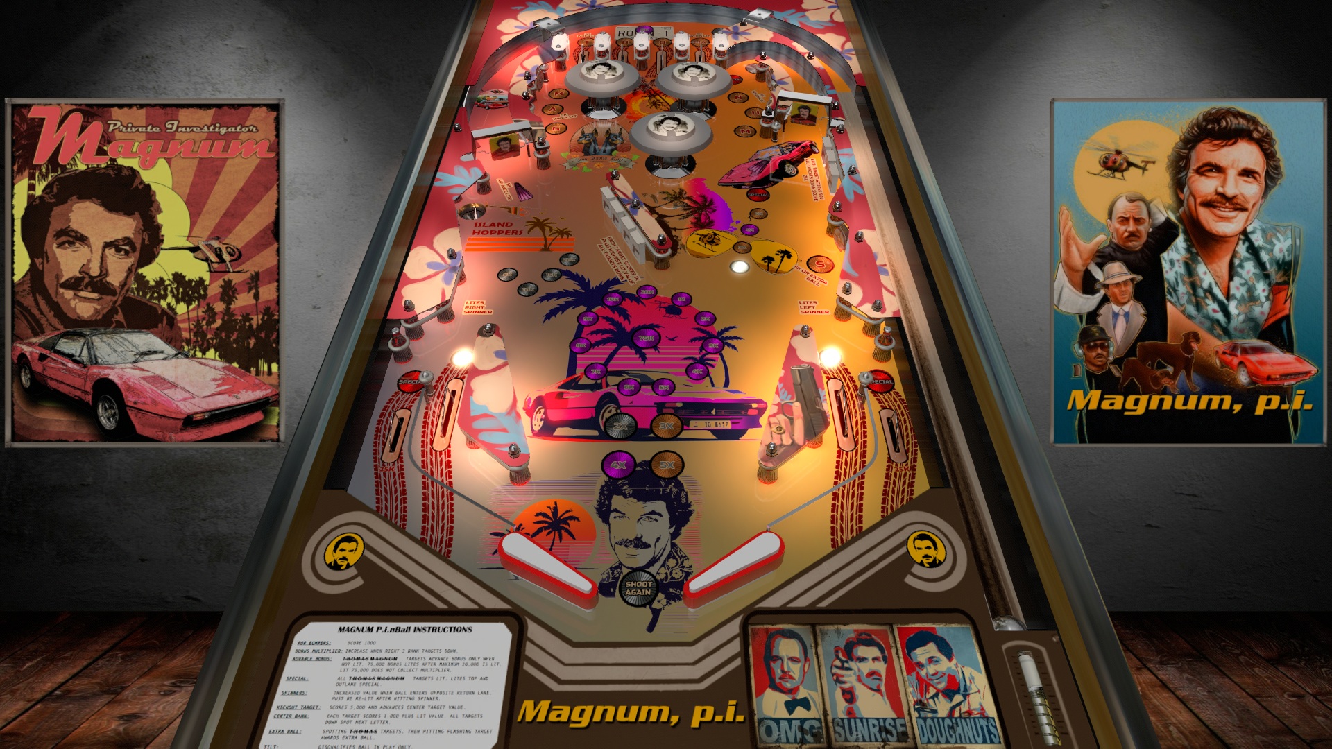 Illustration of Magnum P.I.nBall