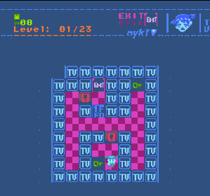 TV-Chan's Great Escape! - Screenshot - Gameplay (World) - 256x240