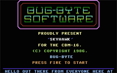 Skyhawk - Screenshot - Game Title (null) - 320x200