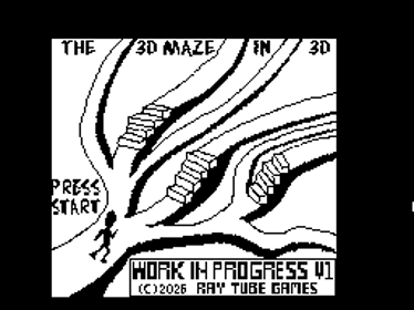 The 3D Maze in 3D - Screenshot - Game Title (World) - 256x192