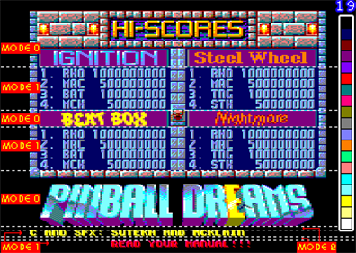 Pinball Dreams - Screenshot - High Scores (World) - 384x272