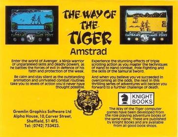 The Way of the Tiger - Box - Back (Europe) - 770x595