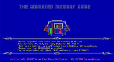 The Animated Memory Game - Screenshot - Game Title (null) - 640x350