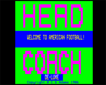 Head Coach Deluxe - Screenshot - Game Title (null) - 640x512