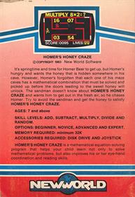 Homer Bear's Honey Craze - Box - Back (North America) - 593x862