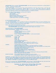 The Entertainer - Advertisement Flyer - Back (North America) - 850x1086