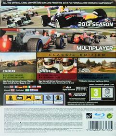 F1 2013 - Box - Back (Europe) - 928x1080