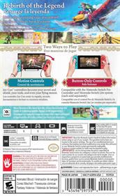 The Legend of Zelda: Skyward Sword HD - Box - Back - 1165x1901