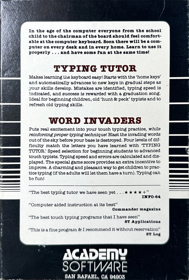 Typing Tutor + Word Invaders - Box - Back (North America) - 810x1200