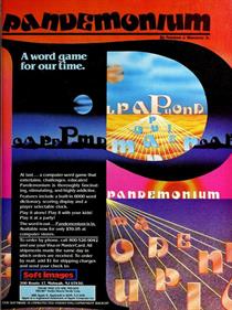 Pandemonium - Advertisement Flyer - Front (North America) - 600x800