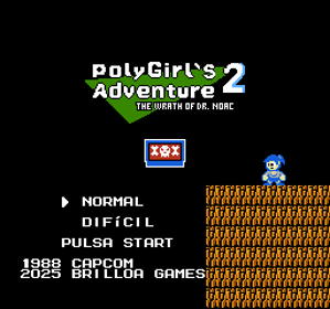 PolyGirl's Adventure 2: The wrath of Dr. Noac - Screenshot - Game Title (Spain) - 256x240