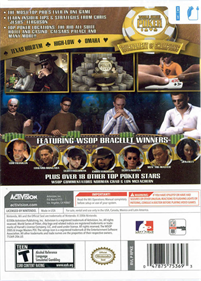 World Series of Poker: Tournament of Champions 2007 Edition - Box - Back Image