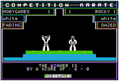 Competition Karate - Screenshot - Game Over Image