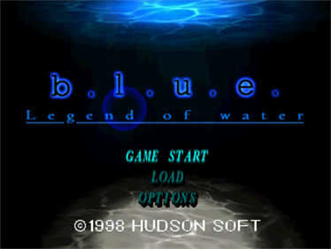 B.L.U.E.: Legend of Water - Screenshot - Game Title Image