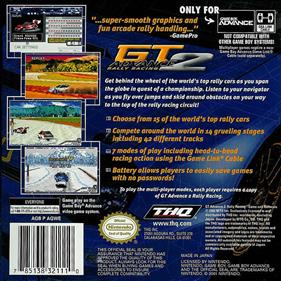 GT Advance 2: Rally Racing - Box - Back Image